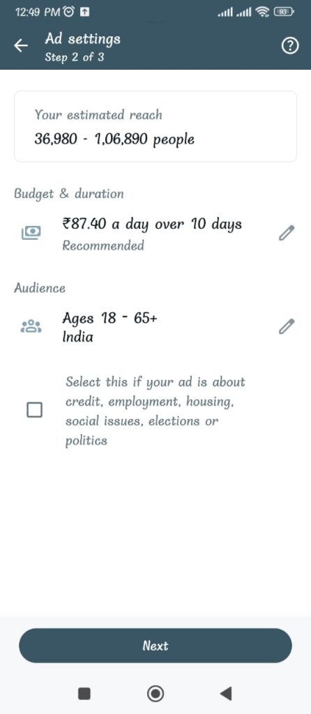 how to Select Audience on WhatsApp ads