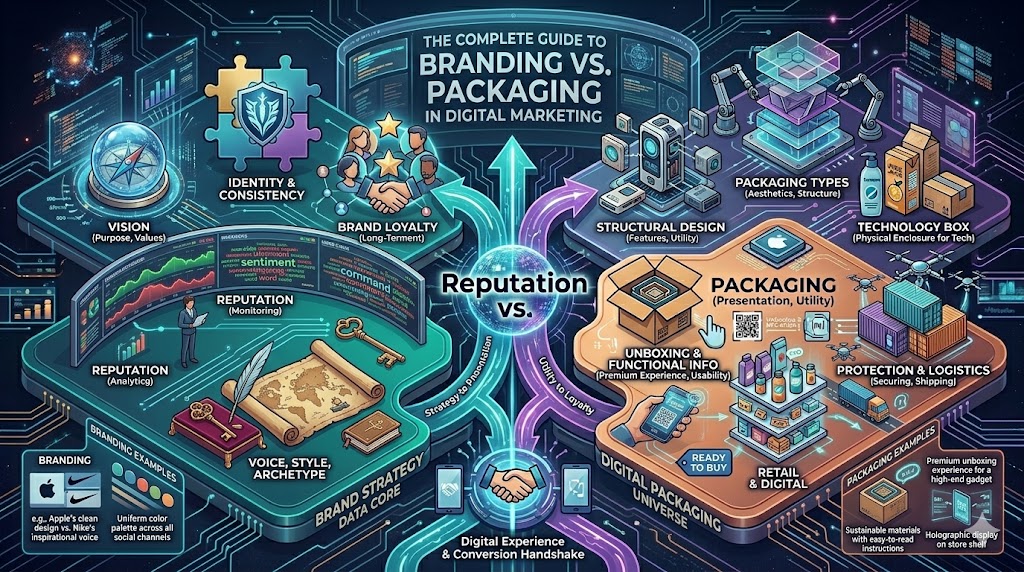 Difference Between Branding and Packaging in Digital Marketing with Examples (Complete Guide)