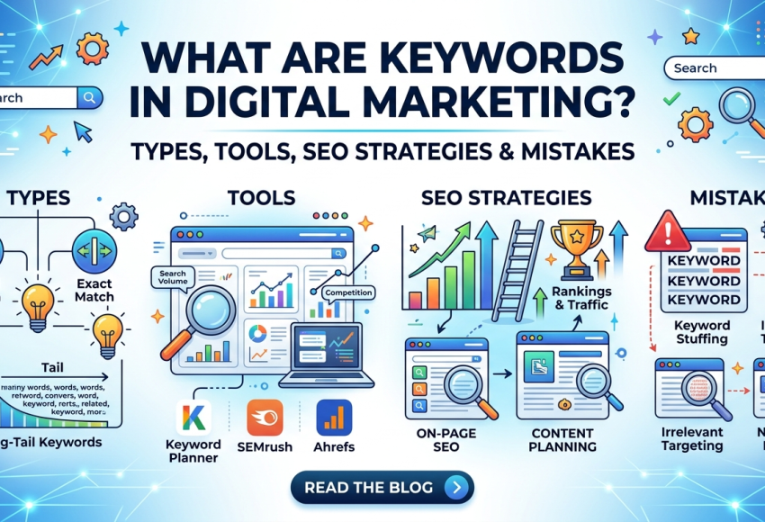 What are Keywords in Digital Marketing? Types, Tools, SEO Strategies & Mistakes