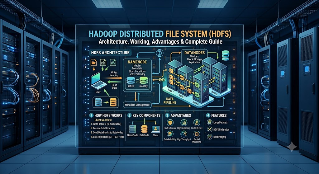 Hadoop Distributed File System (HDFS): Architecture, Working, Advantages & Complete Guide