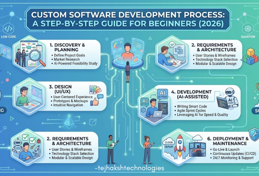 Custom Software Development Process: A Step-by-Step Guide for Beginners (2026)