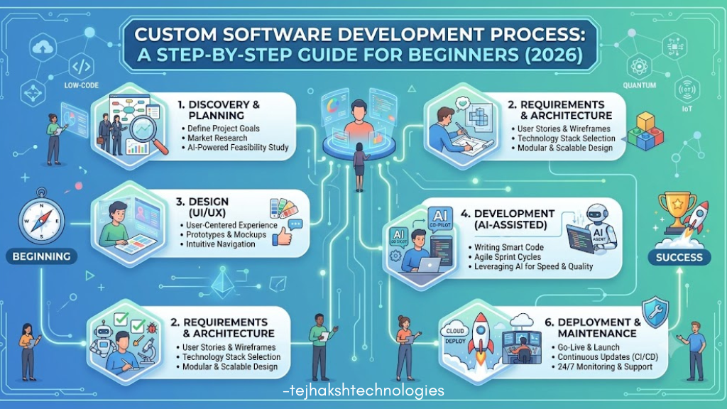 Custom Software Development Process: A Step-by-Step Guide for Beginners (2026)