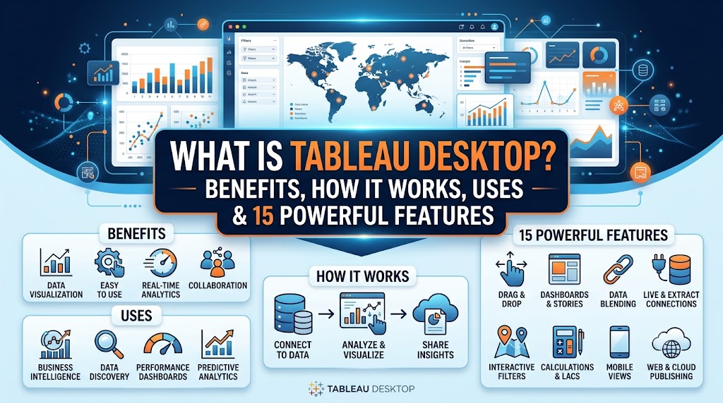 What is Tableau Desktop? Benefits, How It Works, Uses & 15 Powerful Features (2026)