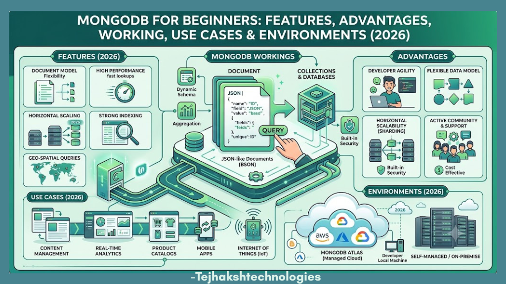 MongoDB for Beginners: Features, Advantages, Working, Use Cases & Environments (2026)
