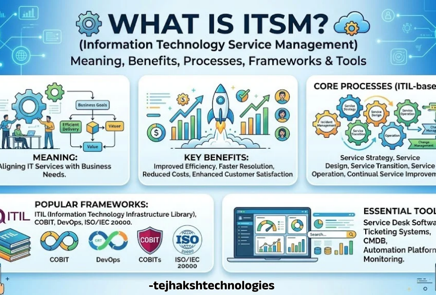 What Is ITSM? Meaning, Benefits, Processes, Frameworks & Tools