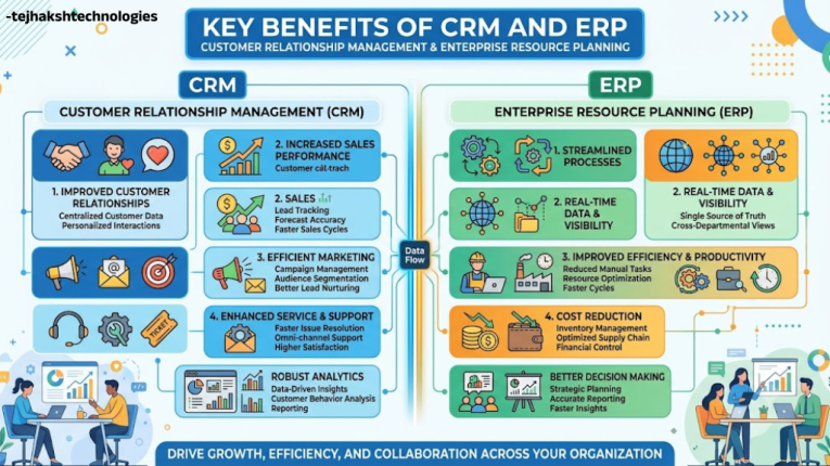 What is CRM and ERP and It's Key Benefits of CRM and ERP
