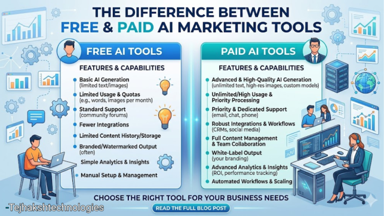 The Difference Between Free and Paid AI Marketing Tools