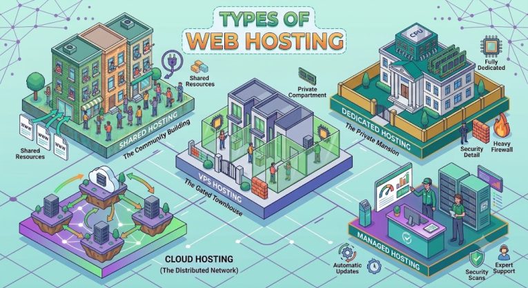 Types of Web Hosting / Web hosting types